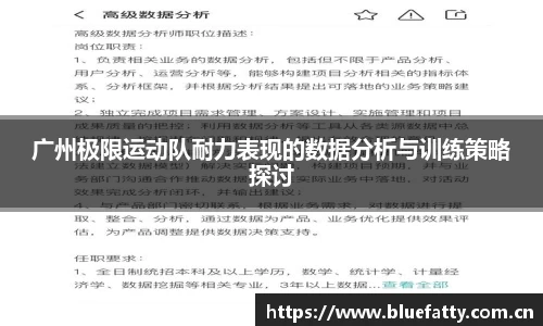 广州极限运动队耐力表现的数据分析与训练策略探讨